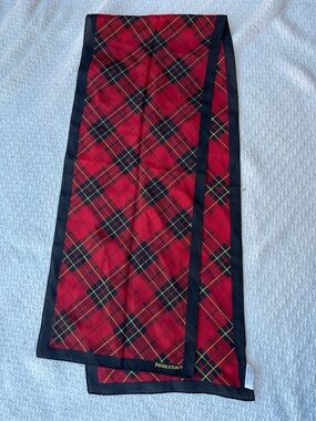 Pendleton Red and Black Tartan 100% Silk Scarf
